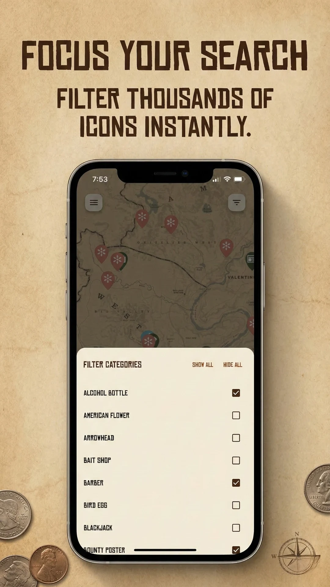 Map For RDR2 screenshot
